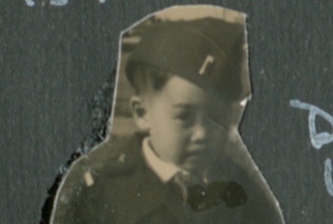 A boy dressed as a lieutenant (ddr-densho-298-153)
