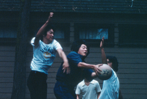 Campers playing basketball (ddr-densho-336-907)