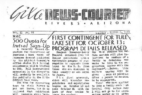 Gila News-Courier Vol. II No. 92 (August 3, 1943) (ddr-densho-141-133)