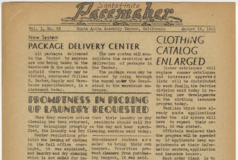 Santa Anita Pacemaker: Vol. 1, No. 35 (August 19, 1942) (ddr-janm-5-35)