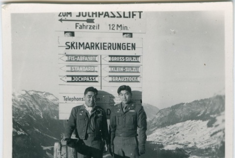 Japanese American soldiers in the Uri Alps, Switzerland (ddr-densho-201-47)