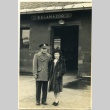 Herbert K. Yanamura with his wife [?] at a train station (ddr-densho-22-377)