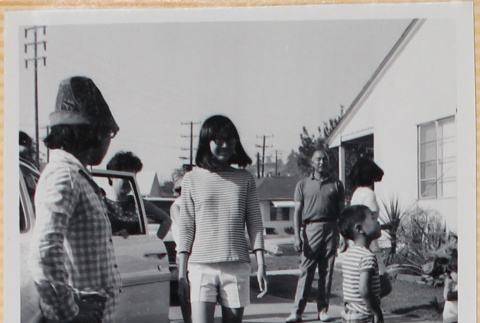 Group standing in driveway (ddr-densho-522-93)