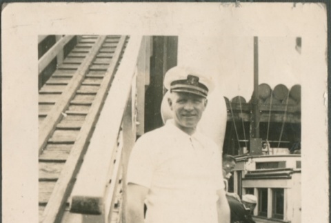 A captain at a marina or port (ddr-densho-316-51)