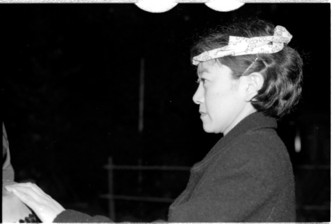 Chizuko with drum (ddr-densho-1007-1228)