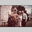 Agnes and Chester Sakura with young couple holding cat (ddr-densho-523-522)