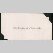 Walter Matsuoka's name card (ddr-densho-390-73)