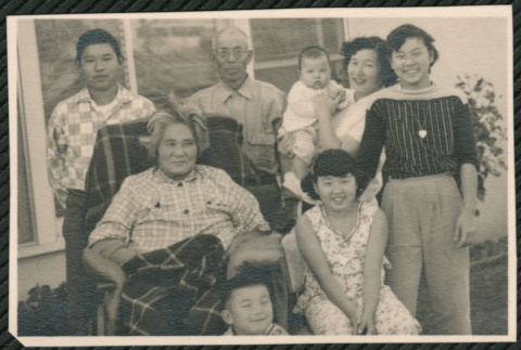Family group of eight people (ddr-densho-522-756)