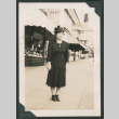 Photo of a woman on a sidewalk (ddr-densho-483-365)