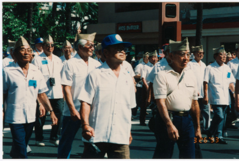 Veterans marching in parade (ddr-densho-368-416)