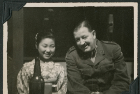 American soldier with Japanese woman (ddr-densho-397-173)