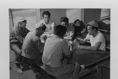 Japanese Americans playing cards (ddr-densho-188-17)