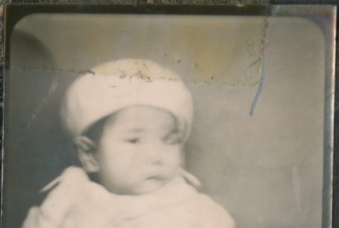 Baby in white beret (ddr-densho-483-607)