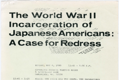 The World War II Incarceration of Japanese Americans: A Case for Redress (ddr-densho-352-233)