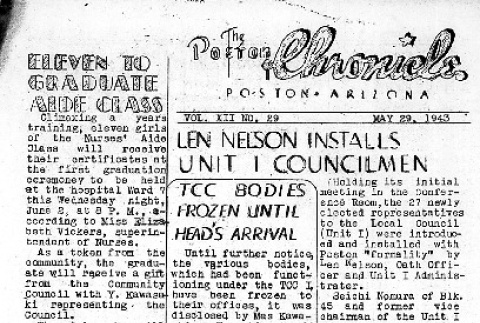 Poston Chronicle Vol. XII No. 29 (May 29, 1943) (ddr-densho-145-324)