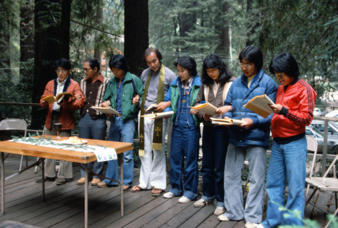 Campers preparing for communion on the last day (ddr-densho-336-1352)