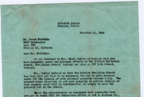 Letter to Frank Nishioka from John Lawton (ddr-densho-292-31)