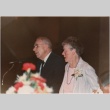 The Woodwards speaking at the 1986 JACL National Convention kickoff dinner (ddr-densho-10-31)