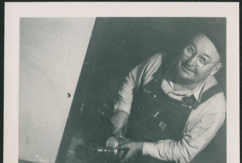 Man with power tool (ddr-densho-426-2254)