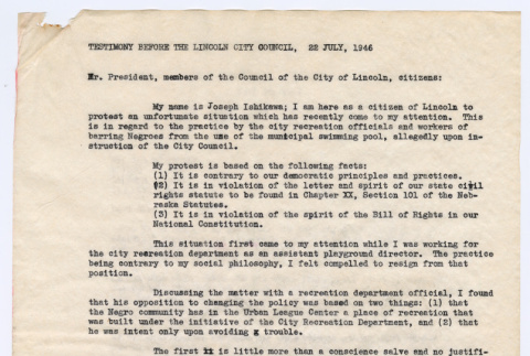 Testimony before the Lincoln City Council (ddr-densho-468-193)