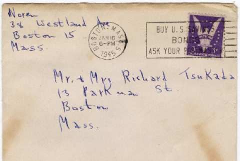 Letter to Richard and Yuri Tsukada from Ruth Noren (ddr-densho-356-398)