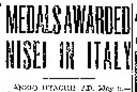 Medals Awarded Nisei in Italy (May 8, 1944) (ddr-densho-56-1040)