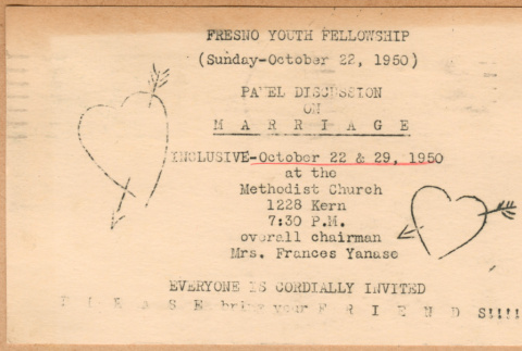 Fresno Youth Fellowship Panel Discussion on Marriage (ddr-densho-341-176)
