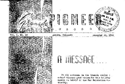 Granada Pioneer Vol. I No. 18 (December 24, 1942) (ddr-densho-147-18)