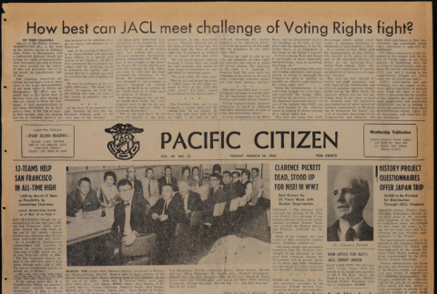 Pacific Citizen, Vol. 60, No. 13 (March 26, 1965) (ddr-pc-37-13)