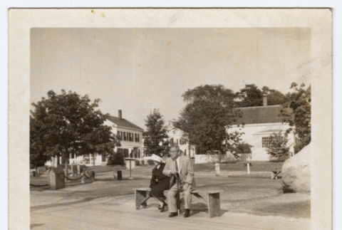 Man and woman on a bench (ddr-densho-433-569)