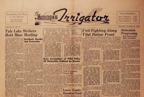 Minidoka Irrigator Vol. III No. 37 (November 6, 1943) (ddr-densho-119-62)