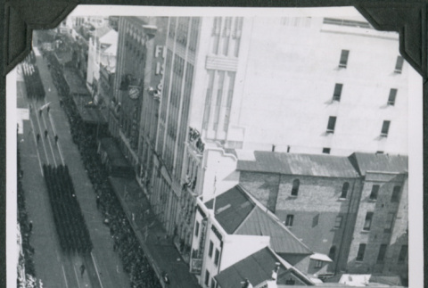 View of military parade from above (ddr-ajah-2-610)