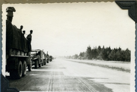 The Headquarter Battery on the move (ddr-densho-22-36)