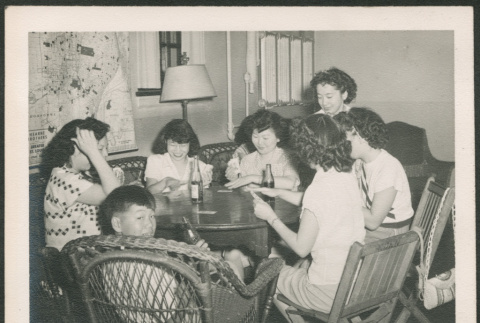 Women playing cards (ddr-densho-293-143)