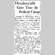 Hirabayashi Gets Year In Federal Camp (December 1, 1944) (ddr-densho-56-1077)