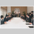 Tom Ikeda at meeting with Japanese Prime Minister Yasuo Fukuda (ddr-densho-506-80)