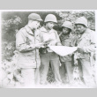 Four soldiers reading map (ddr-densho-1007-788)
