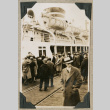 Crowd along dock with ship (ddr-densho-383-208)