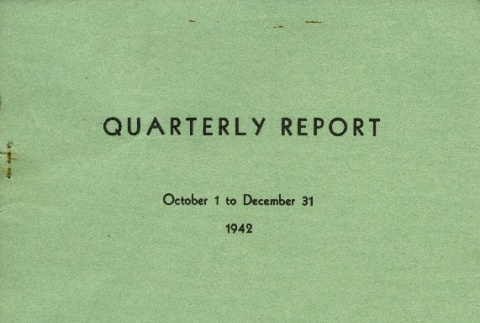 Quarterly Report, October 1 to December 31, 1942 (ddr-densho-156-423)