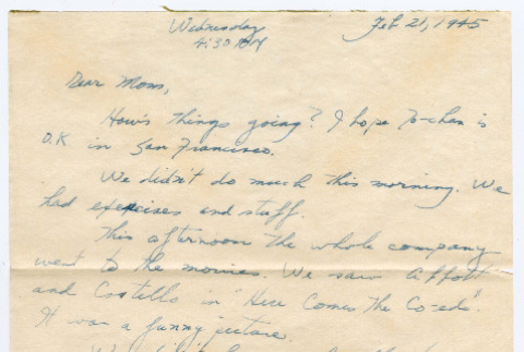 Letter from Tadashi Ishida to Mrs. Y Ishida (ddr-densho-535-143)