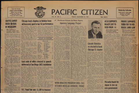 Pacific Citizen, Vol. 59, Vol. 21 (November 20, 1964) (ddr-pc-36-47)