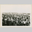 Crowd listening to the soldier's last call (ddr-densho-37-1156)