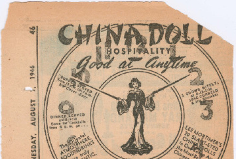 China Doll Club advertisement (ddr-densho-367-42)