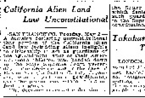 California Alien Land Law Unconstitutional (May 2, 1922) (ddr-densho-56-371)