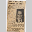 Photograph and short article regarding production manager for PR agency (ddr-njpa-2-1152)
