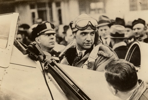 Howard Hughes in the cockpit of his plane (ddr-njpa-1-692)