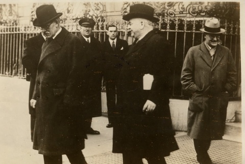Ramsay MacDonald walking outside of his offices (ddr-njpa-1-919)