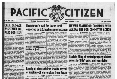 The Pacific Citizen, Vol. 40 No. 4 (January 28, 1955) (ddr-pc-27-4)
