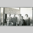 Photograph of Bea White and son, with Lucille Bouche and Elizabeth Moxley at the closing of Manzanar (ddr-csujad-47-327)