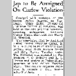 Jap to Be Arraigned On Curfew Violation (April 10, 1942) (ddr-densho-56-748)